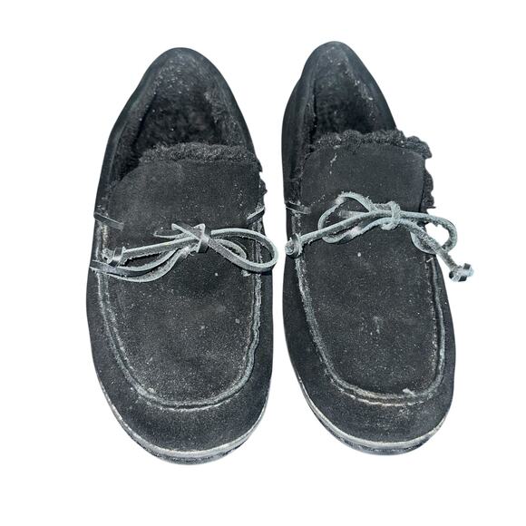 Vionic Alder Black Suede Moccasin Slippers Men’s Size 10 comfort arch support - Picture 3 of 9